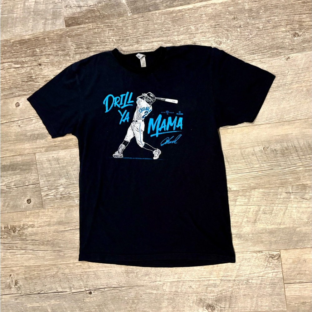 Miami Marlins Jazz Chisholm Next Level “Drill Ya Mama” Black T-Shirt Black L